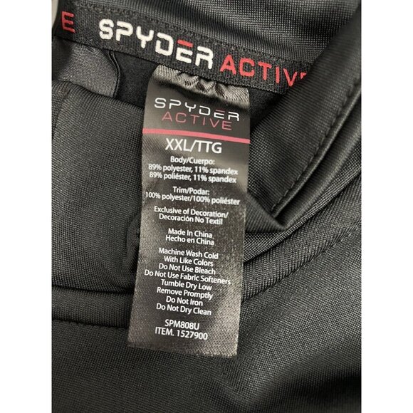 SPIDER Active ProWeb Black 1/4 Zip Stretch Performance Pullover XXL - Picture 15 of 15